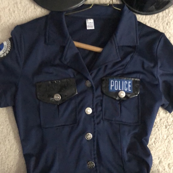 Police Girl Adult Costume size M plus two hats - Picture 2 of 6